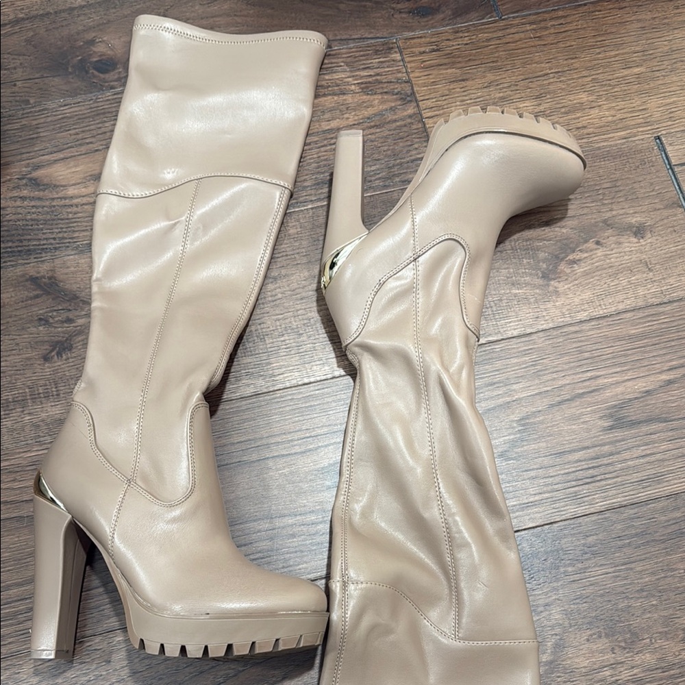 Guess Taupe Heeled Boots